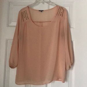 Blush Charlotte Russe Sheer Top